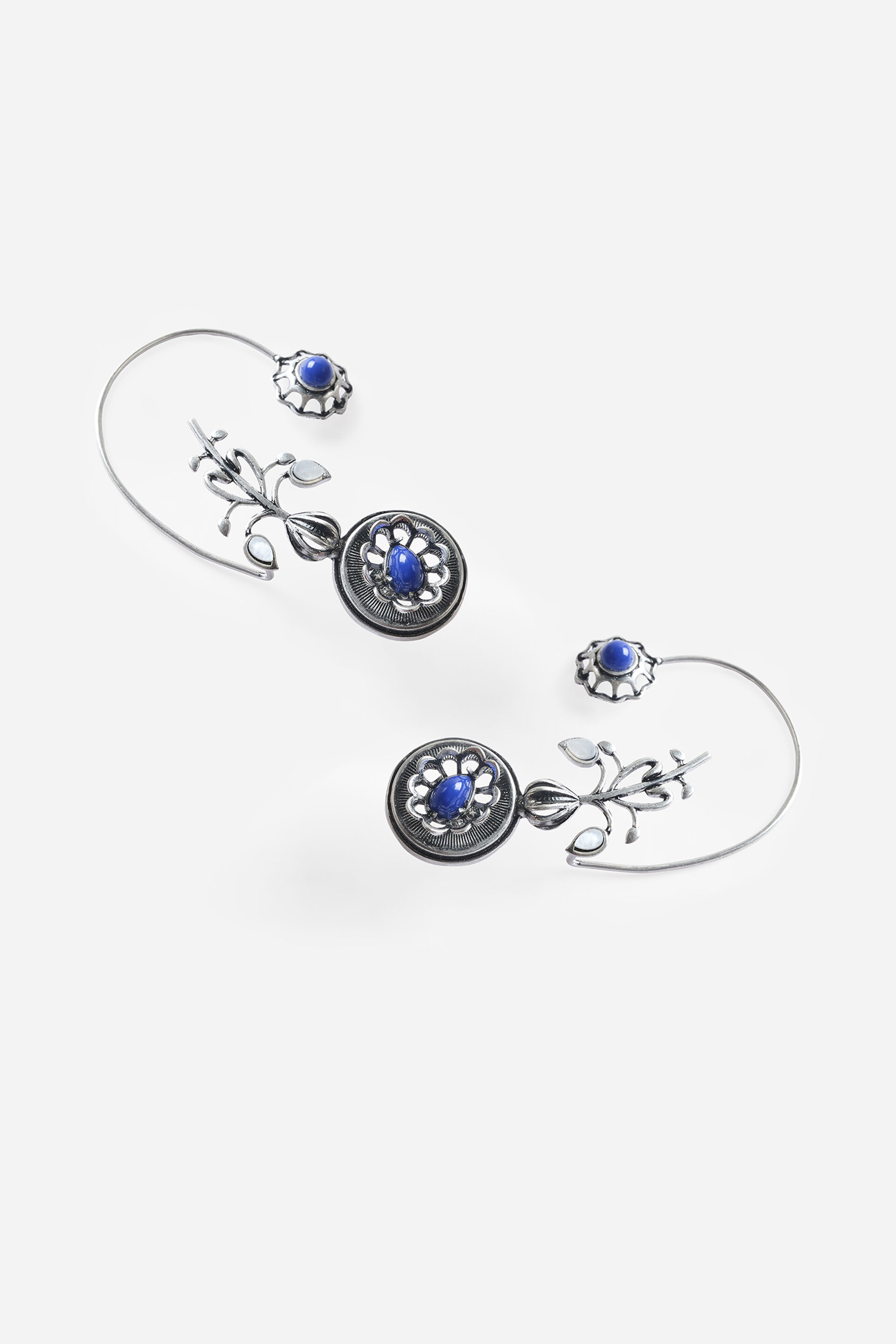 Ethnic Silver Ear Cuffs, , image 2